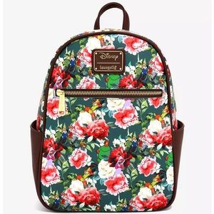 Loungefly Disney Robin Hood Characters Floral Mini Backpack